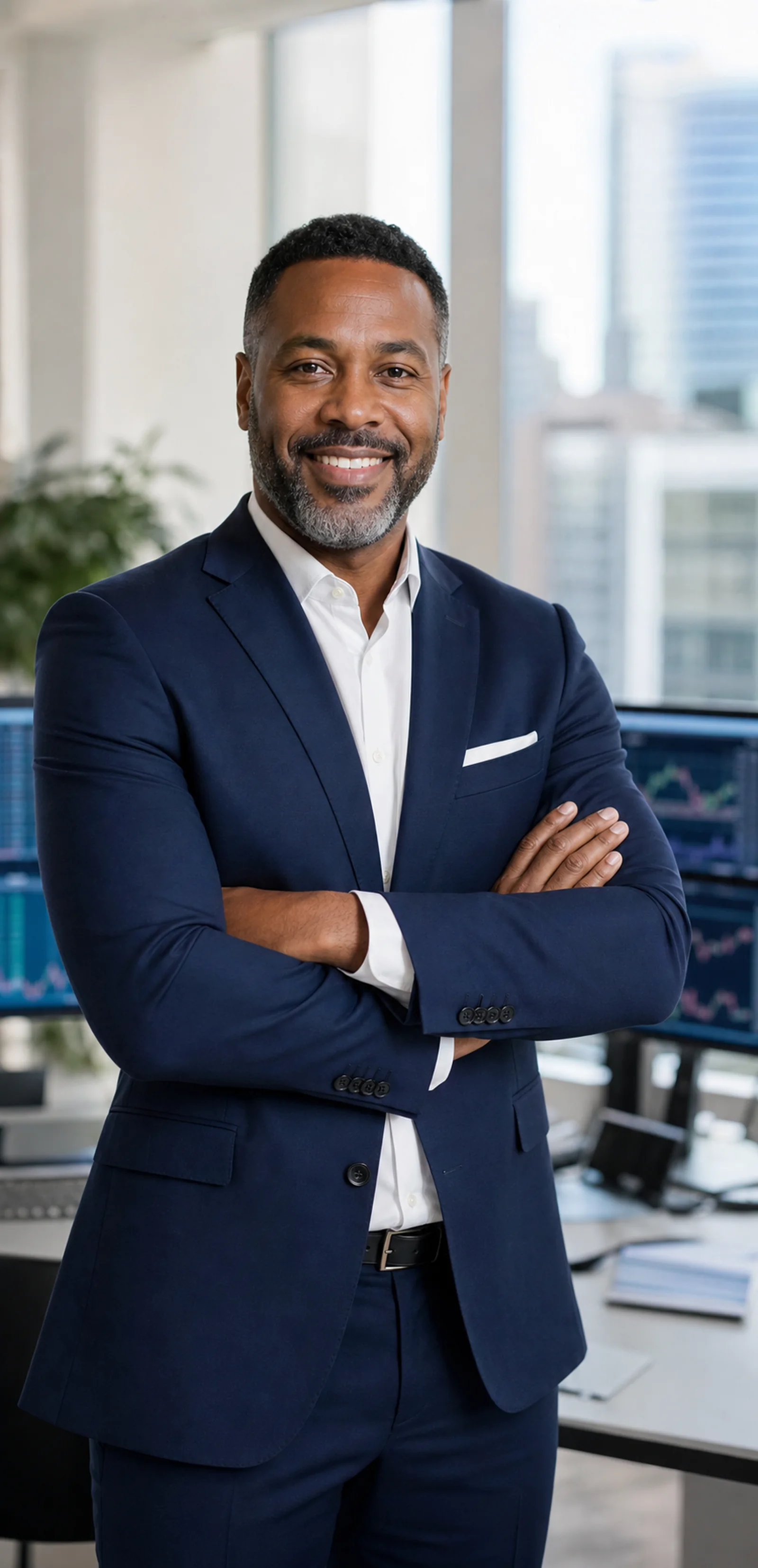 David Bryan, financial professional, in his office